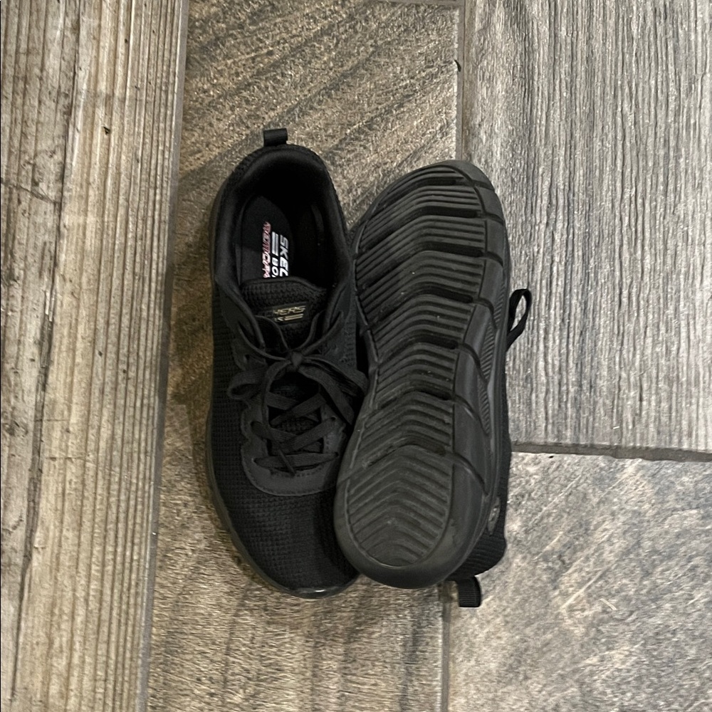 Skechers BOB’s Memory foam Black Mesh Lace-Up Sneakers - Picture 3 of 3